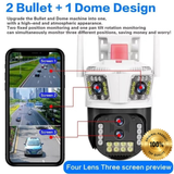 Camara Seguridad Wifi 3 Pantallas Sirena