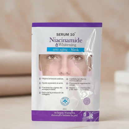 4 MASCARILLAS ACLARANTES NIACINAMIDA TRATAMIENTO PARA EL MES COMPLETO