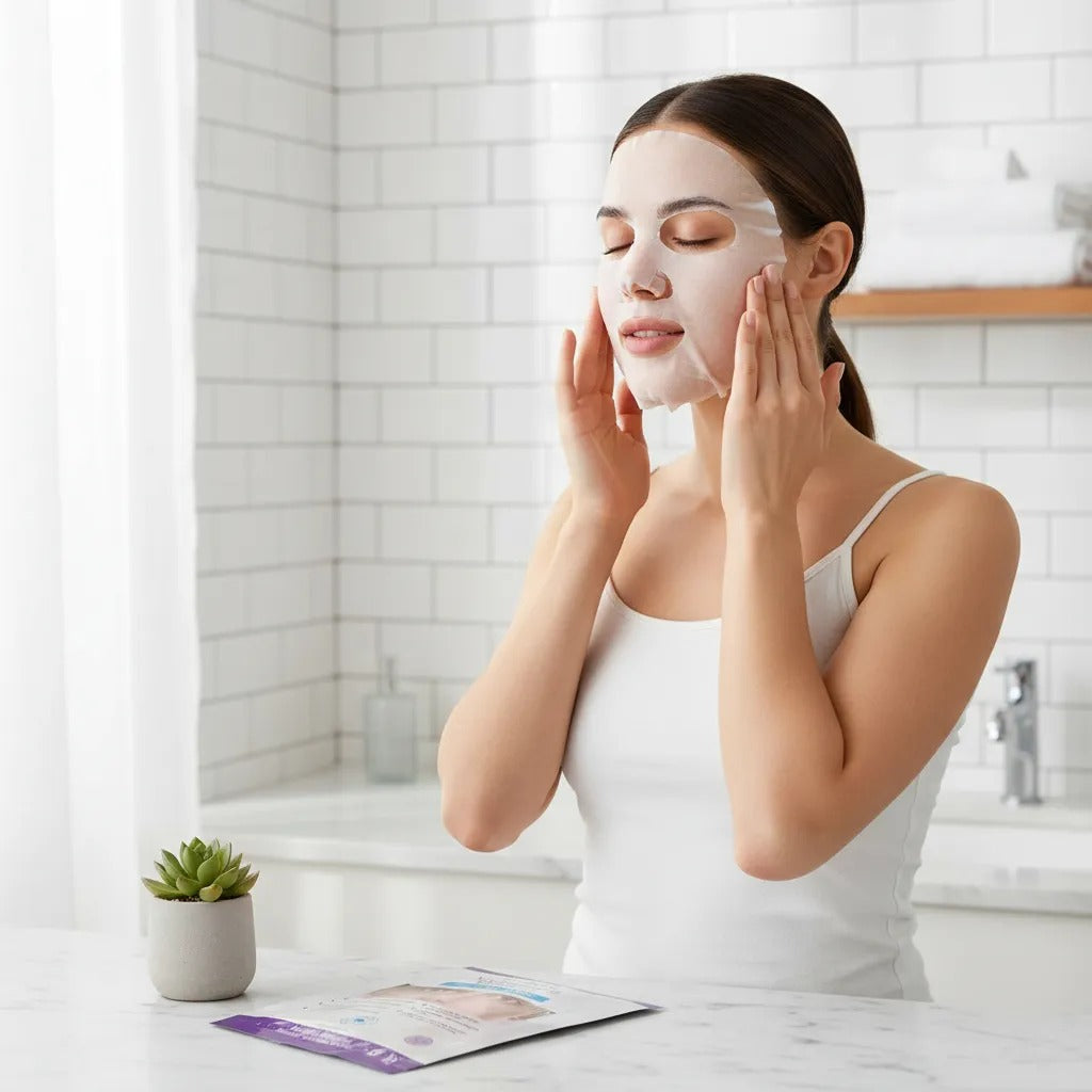 4 MASCARILLAS ACLARANTES NIACINAMIDA TRATAMIENTO PARA EL MES COMPLETO