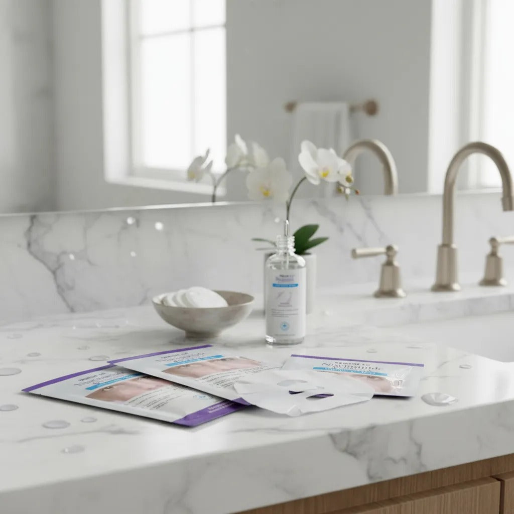 4 MASCARILLAS ACLARANTES NIACINAMIDA TRATAMIENTO PARA EL MES COMPLETO